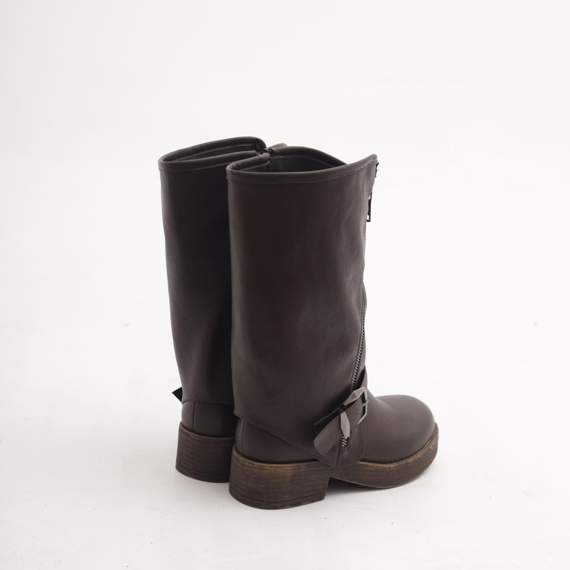 STIVALE BIKER ZIP TESTA DI MORO 