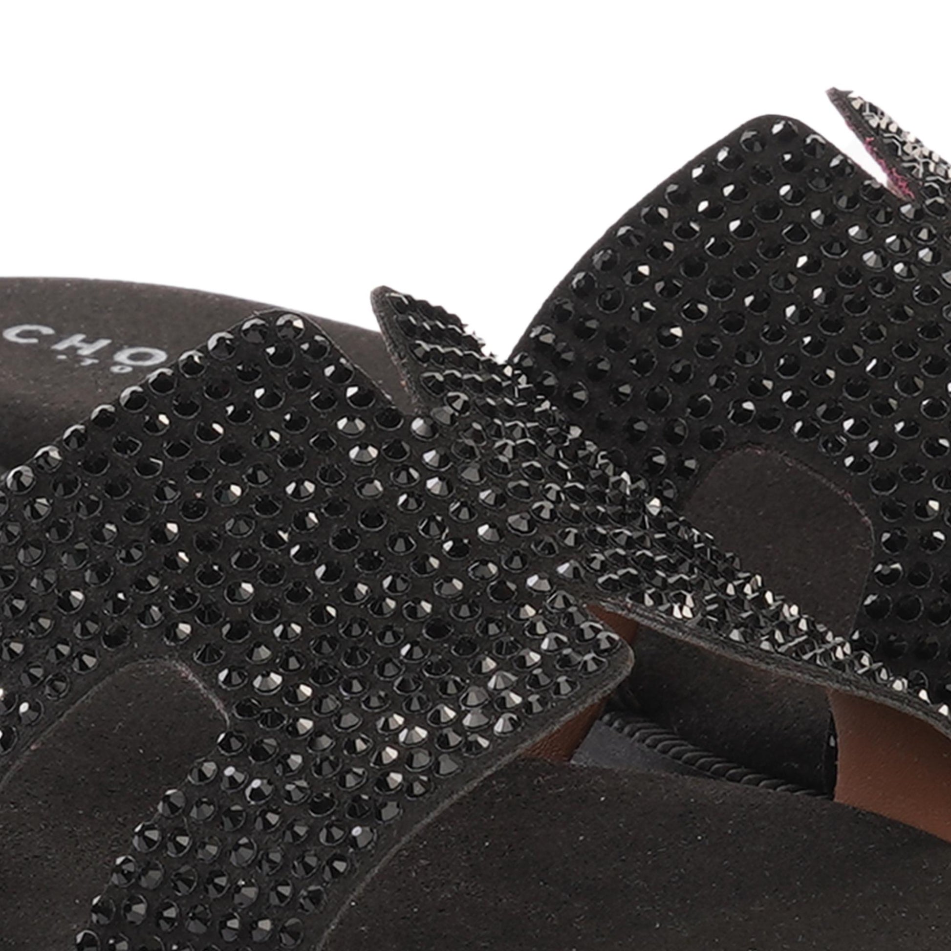 CIABATTINA H CON STRASS NERO<BR/> 