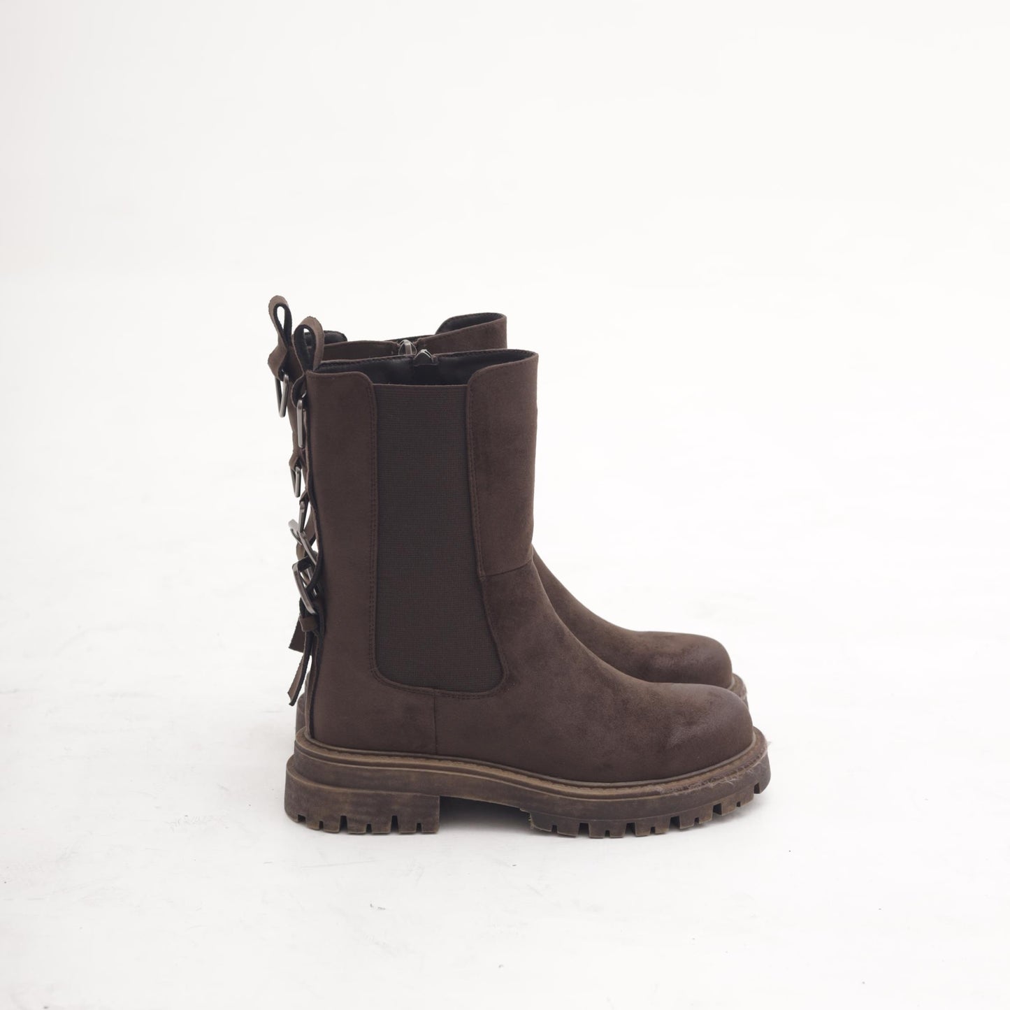 STIVALETTO ELASTICO E ZIP TESTA DI MORO<BR/> 