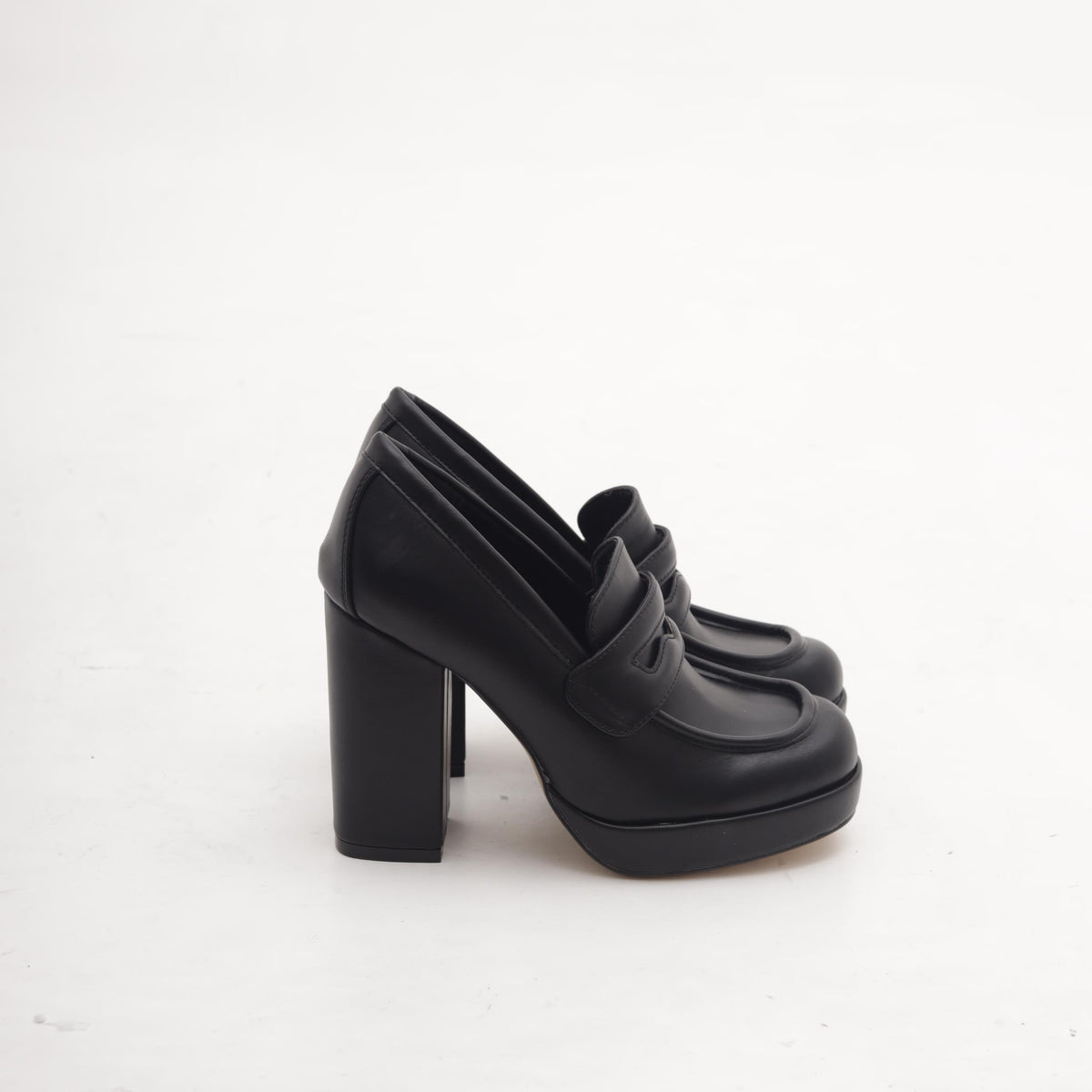 MOCASSINO TACCO ALTO NERO 