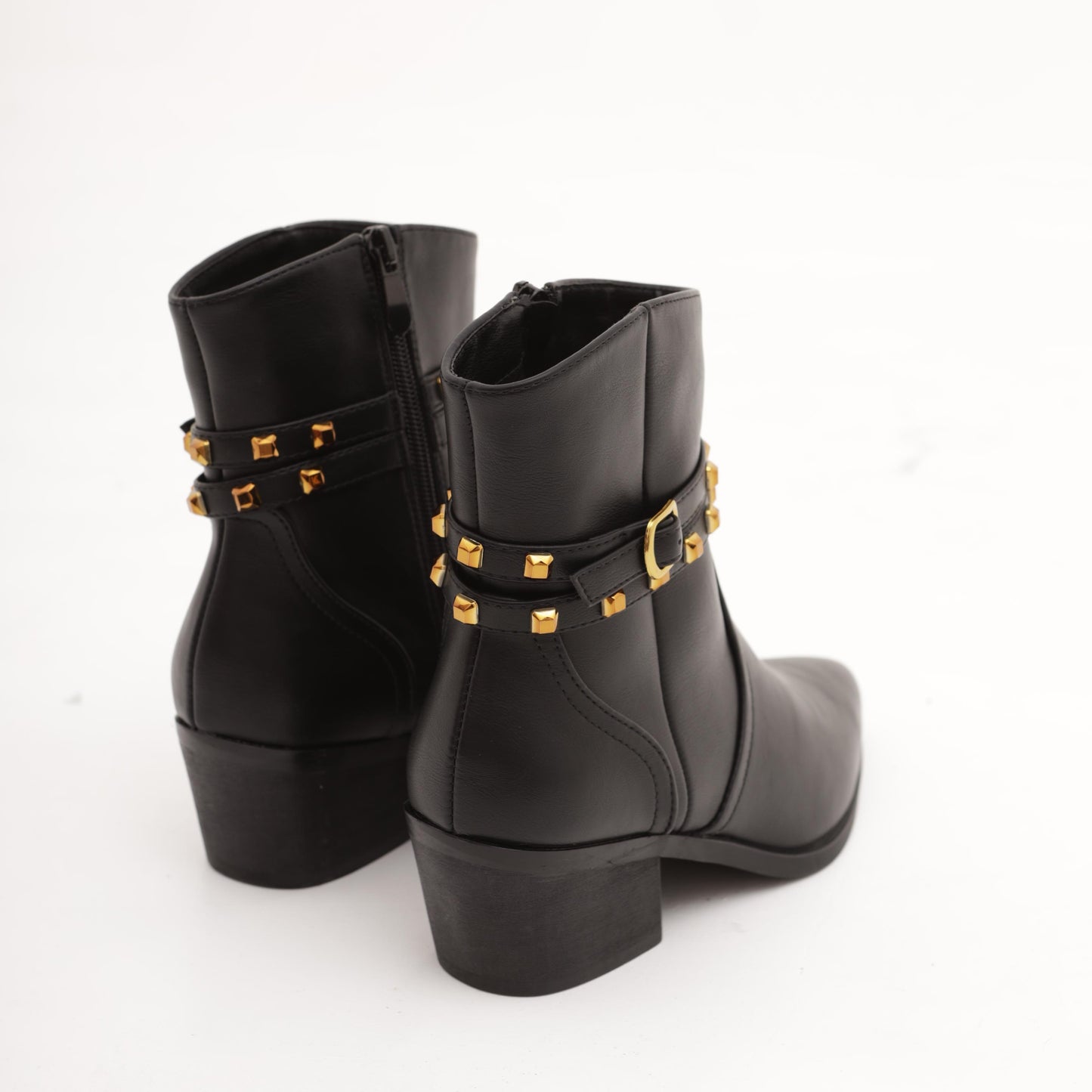 TRONCHETTO TEXANO BORCHIE NERO MP772PUNE CHOCOLA