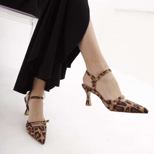 DECOLLETE' PIXIE CINTURINO LEOPARDO 