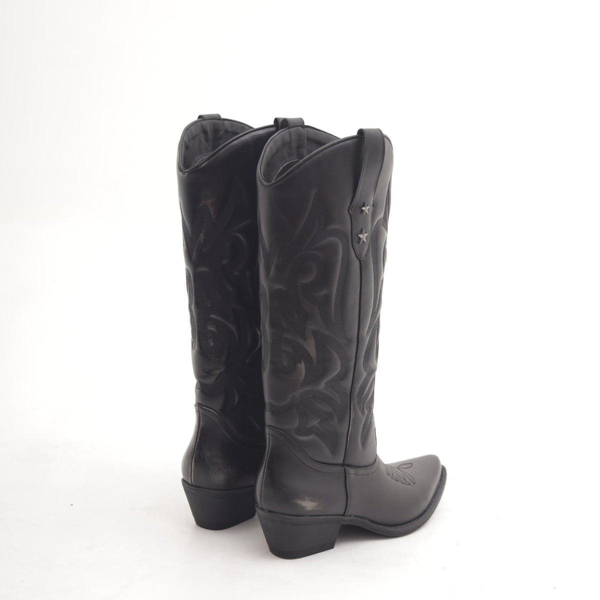 STIVALE CAMPEROS RICAMO STARS NERO 