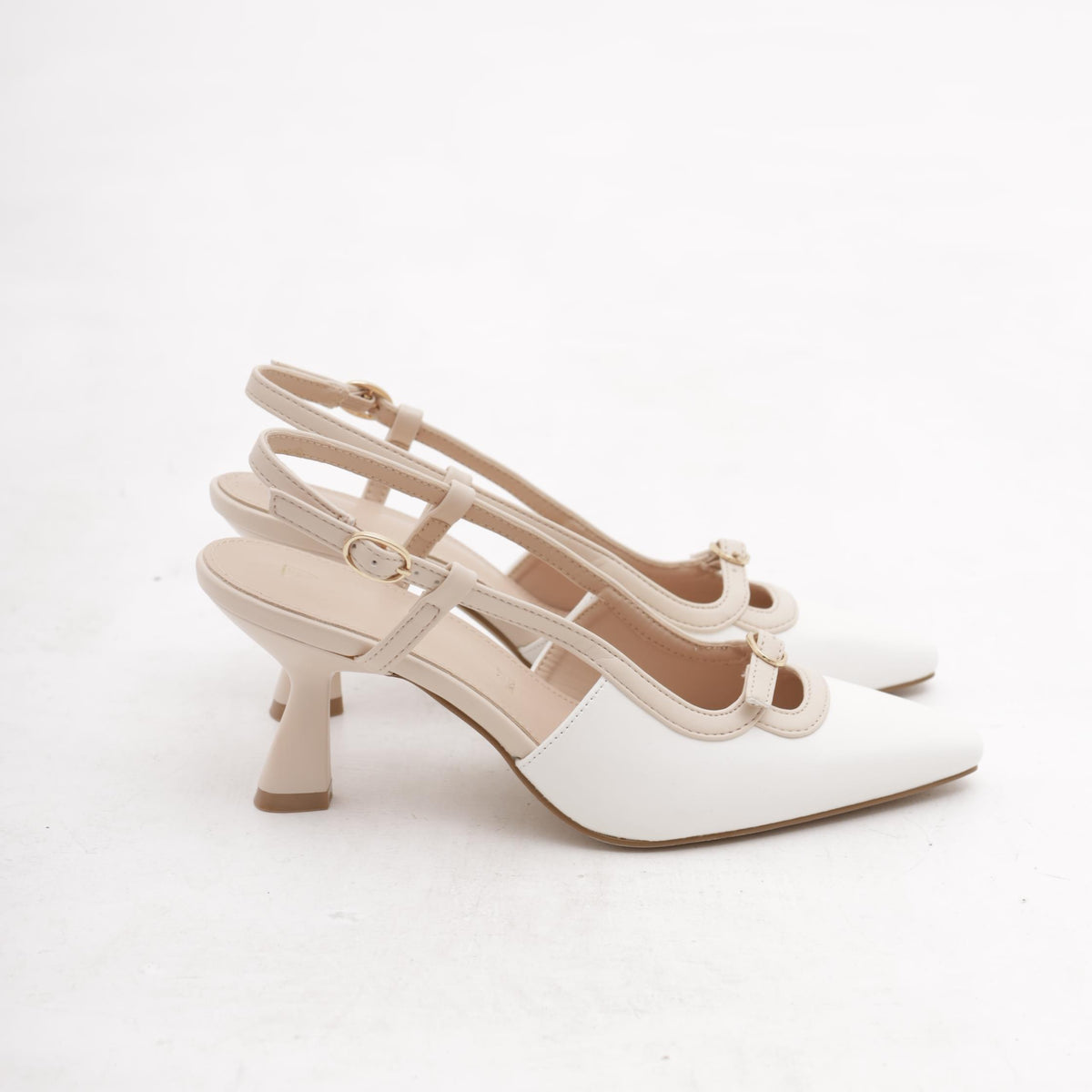 SLINGBACK ROCCHETTO BICOLORE NUDE 