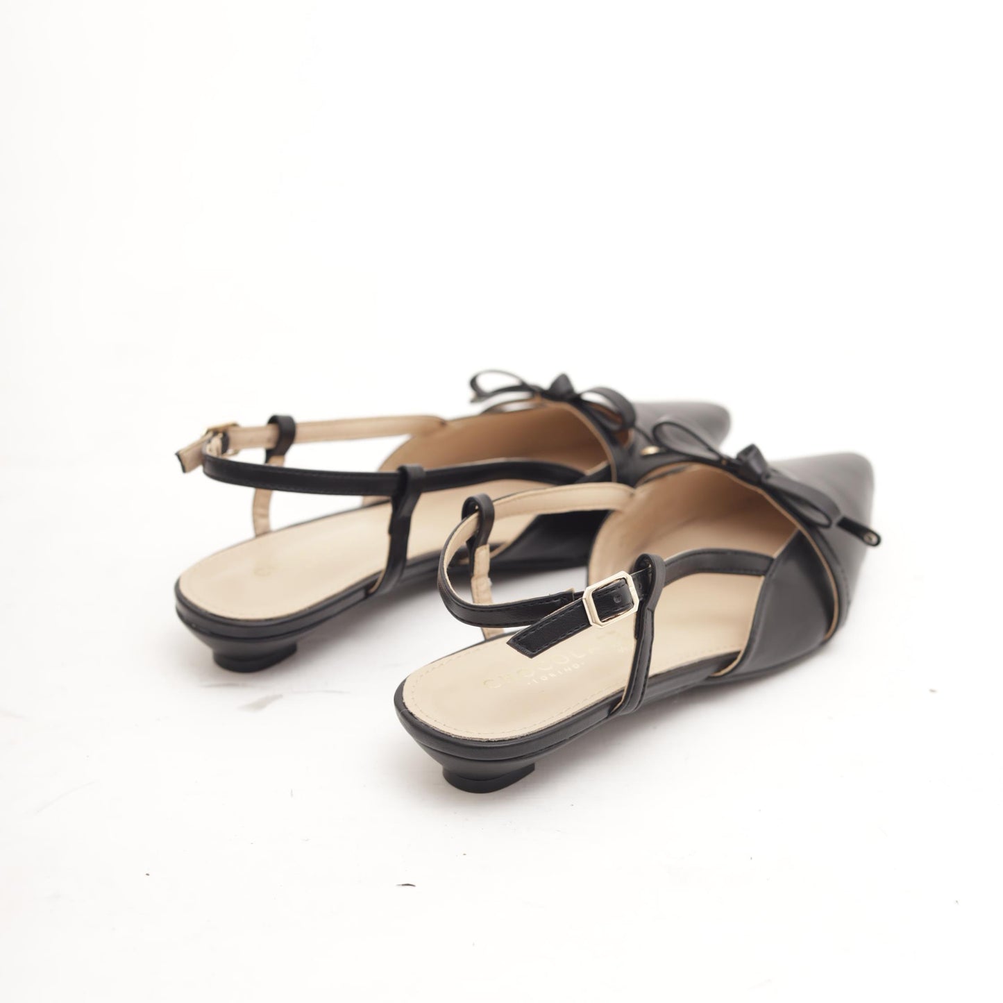 SLINGBACK FLAT FIOCCO NERO 