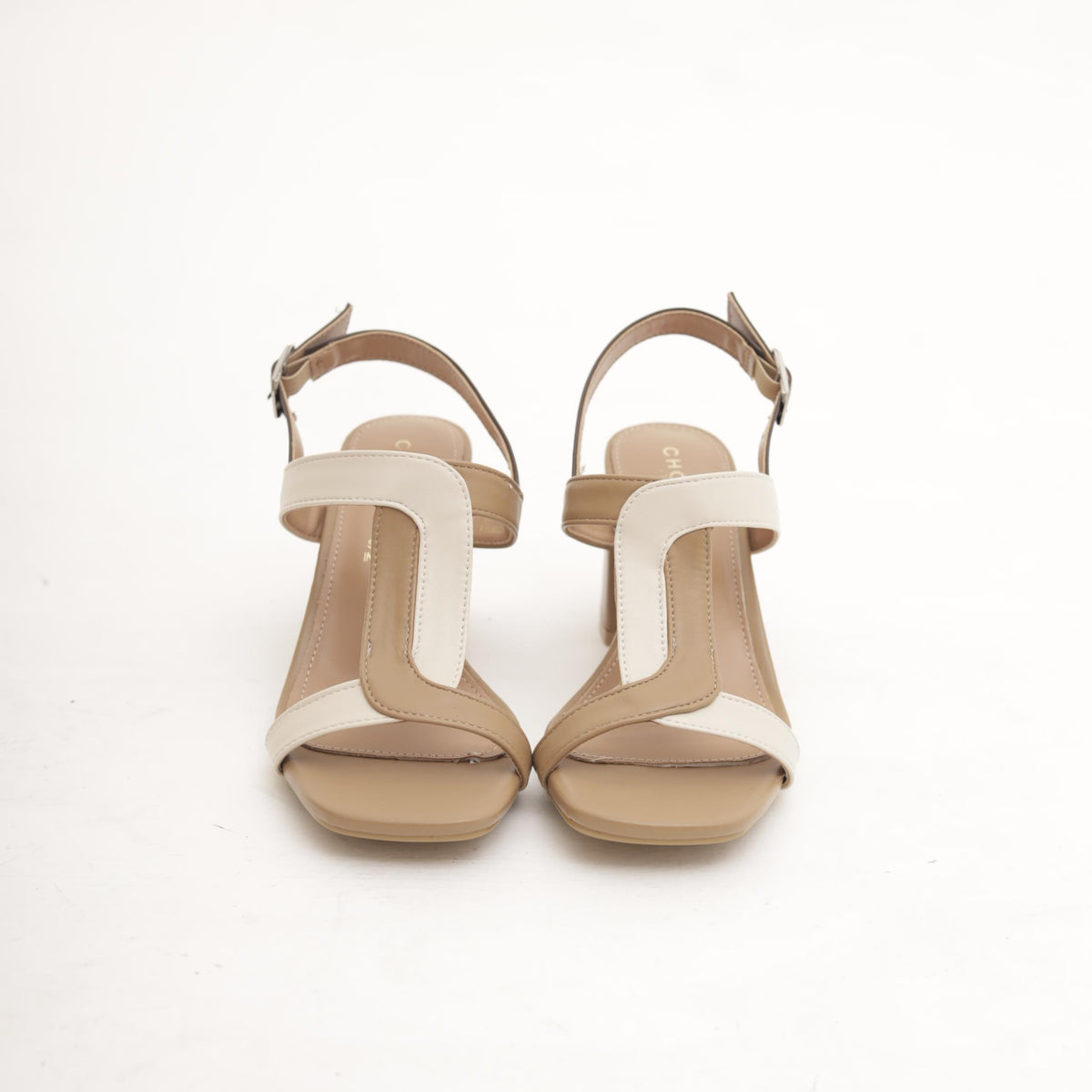SANDALO T-BAR BICOLORE BEIGE 