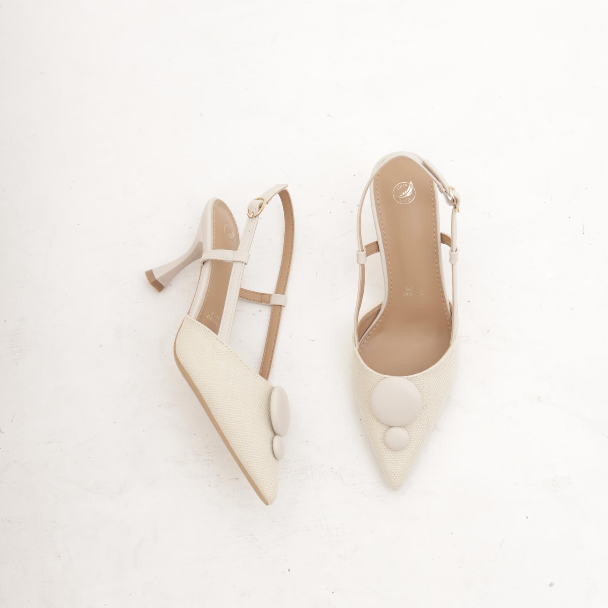 SLINGBACK RAFIA GOCCE BEIGE 