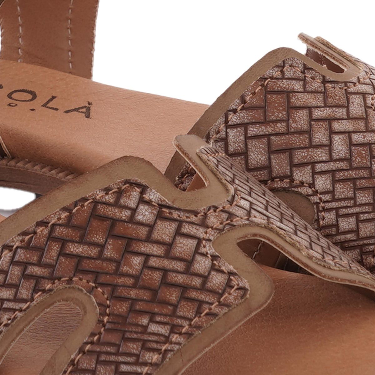 SANDALO H FLAT INTRECCIATO TESTA DI MORO<BR/><BR/> 