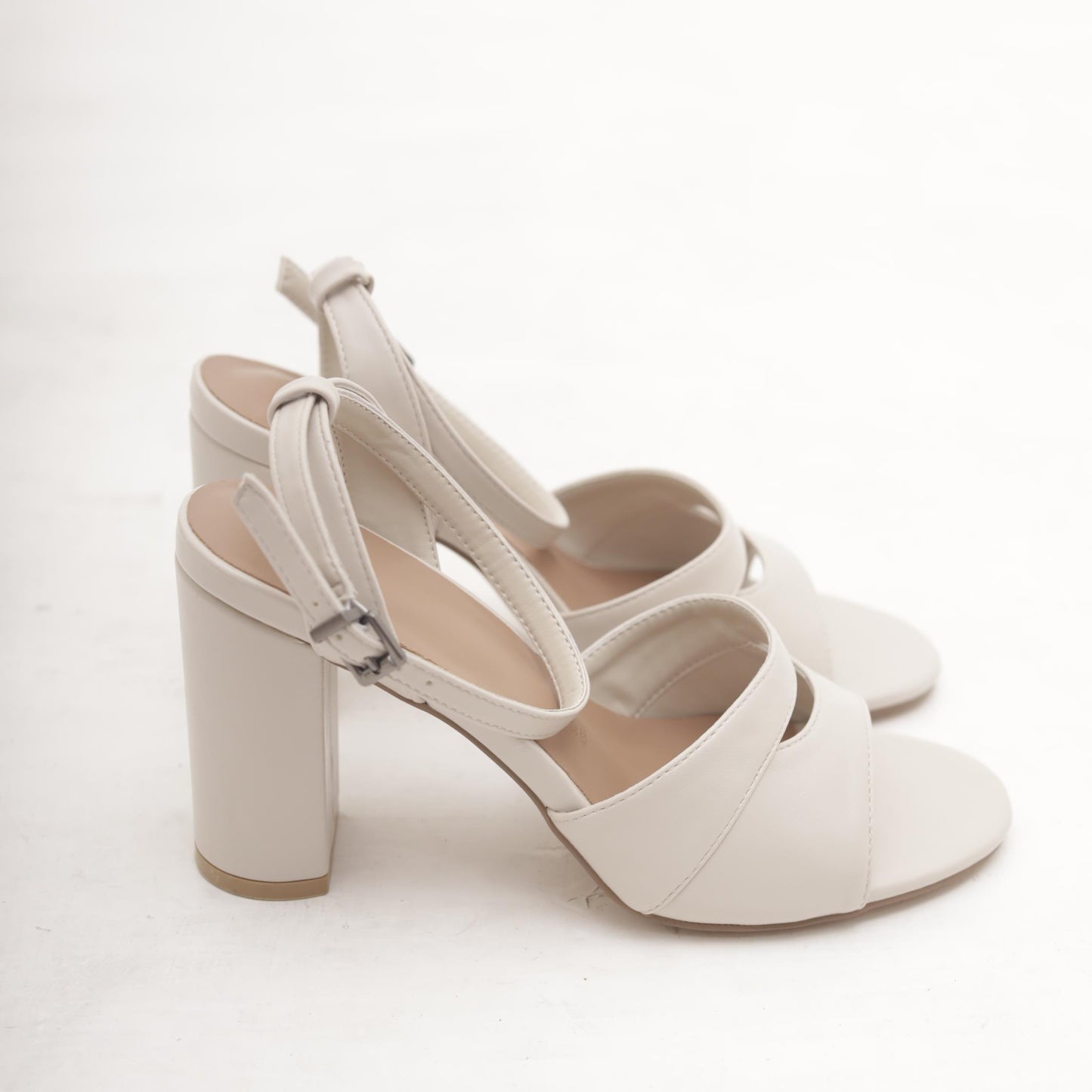 SANDALO FASCIA E CINTURINO BEIGE 