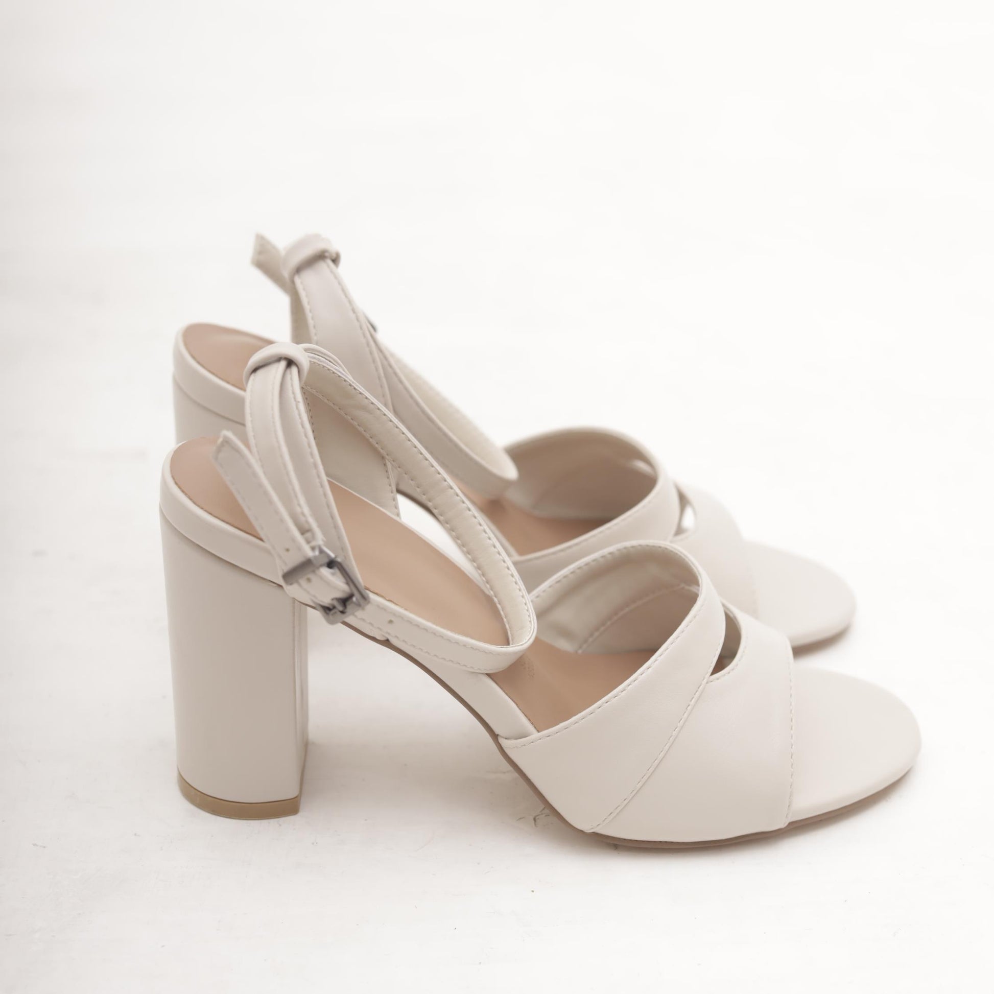 SANDALO FASCIA E CINTURINO BEIGE 