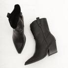 STIVALETTO TEXANO LISCIO NERO 