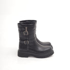 BIKER ZIP E FIBBIE NERO 