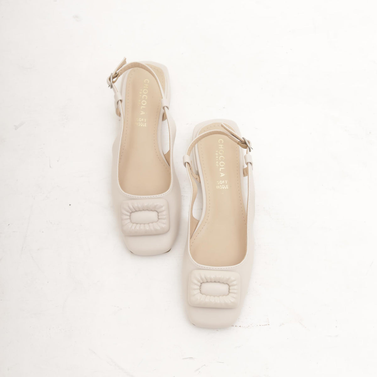 SLINGBACK FLAT ACCESSORIO BEIGE 