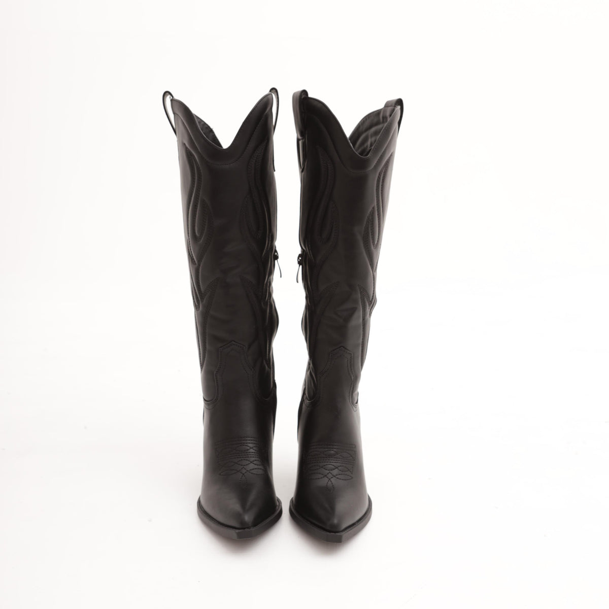 STIVALE TEXANO TACCO ALTO NERO 