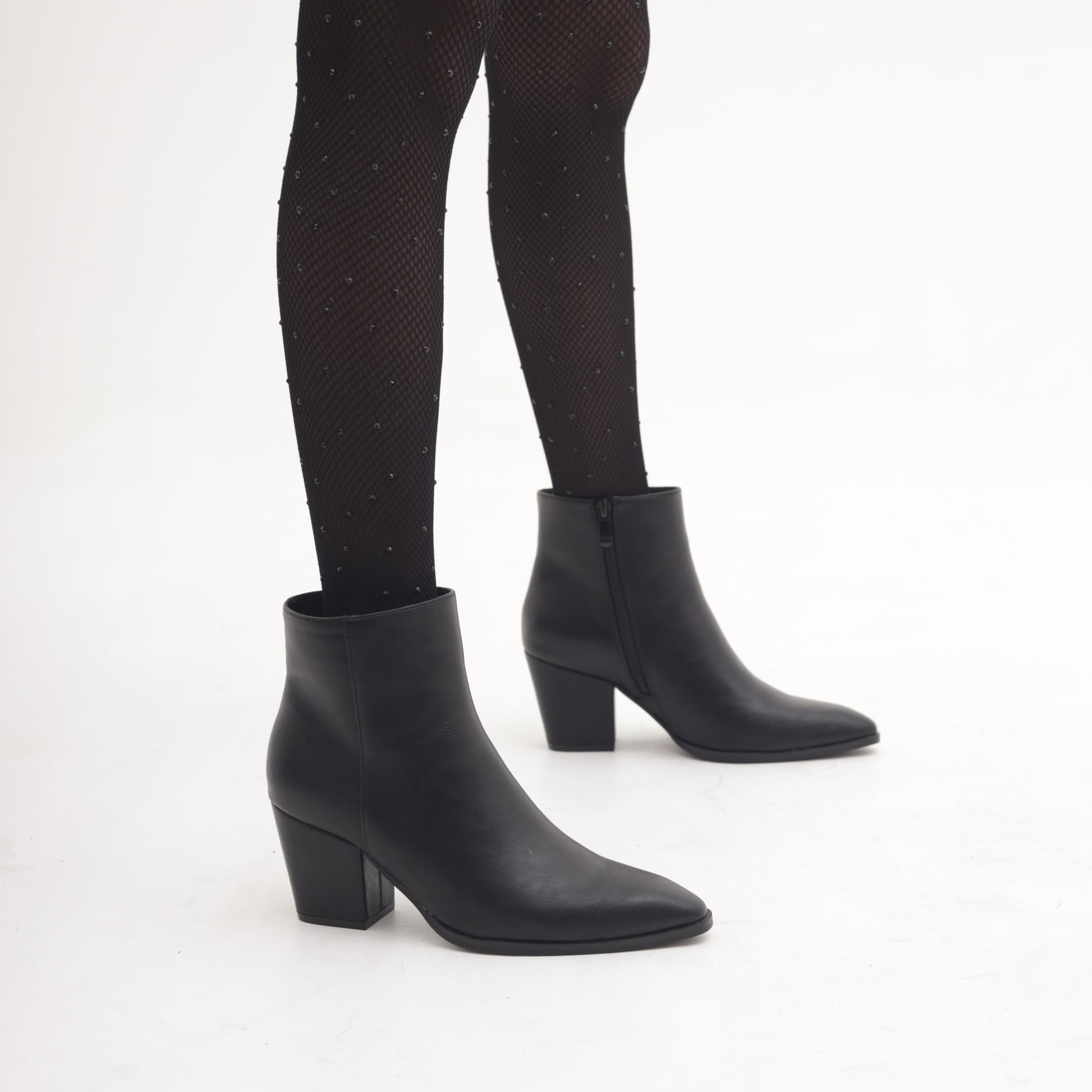 STIVALETTO TACCO LISCIO NERO 