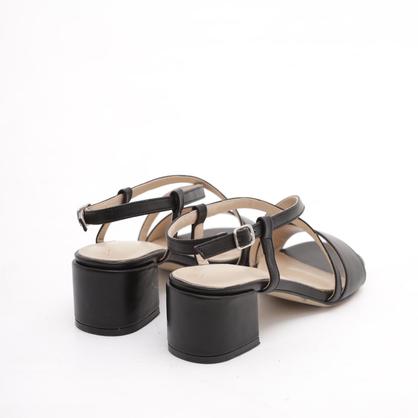 SANDALO FASCIA E INCROCIO NERO 