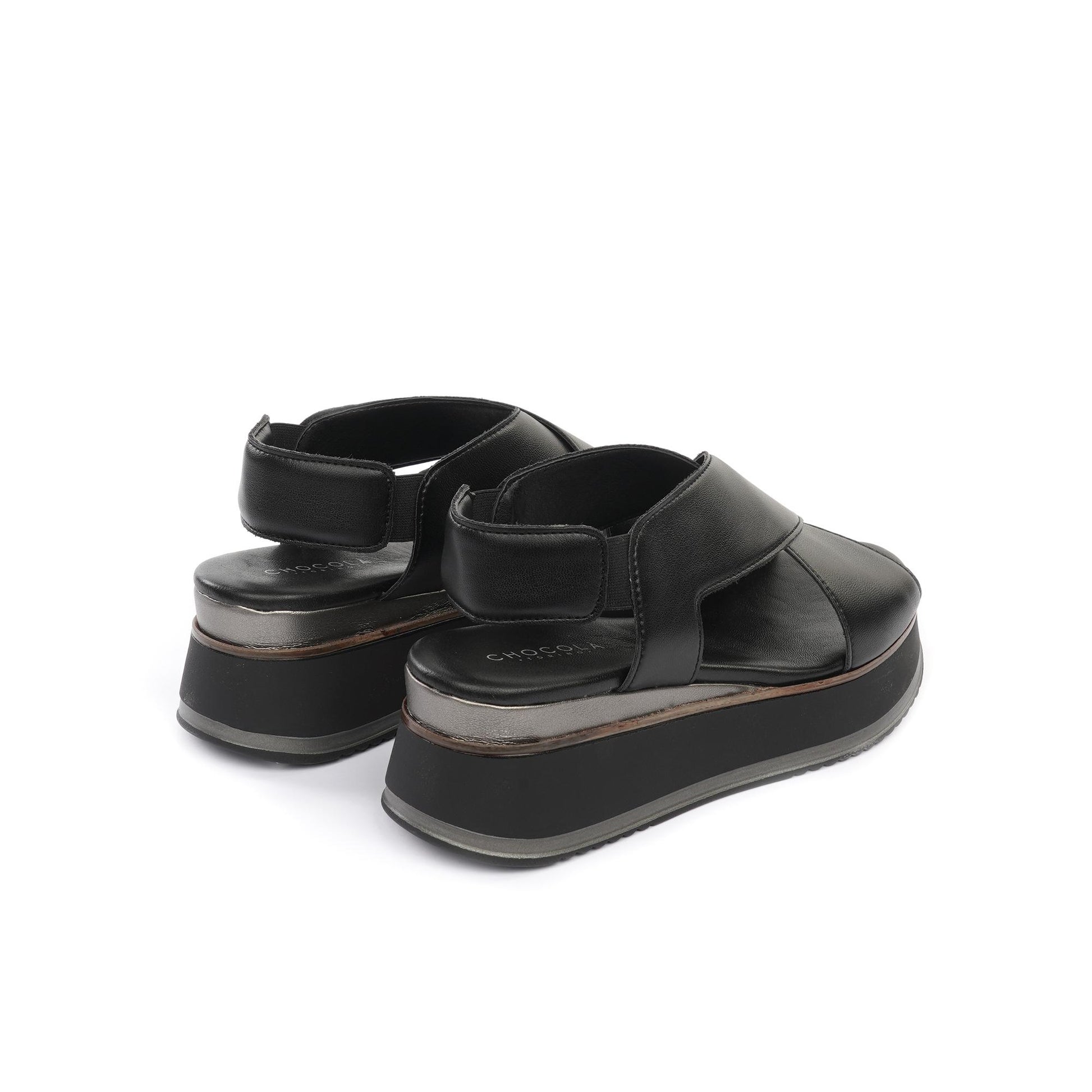 SANDALO ZEPPA INCROCIO NERO<BR/> 