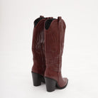 STIVALE TEXANO TACCO ALTO BORDEAUX 