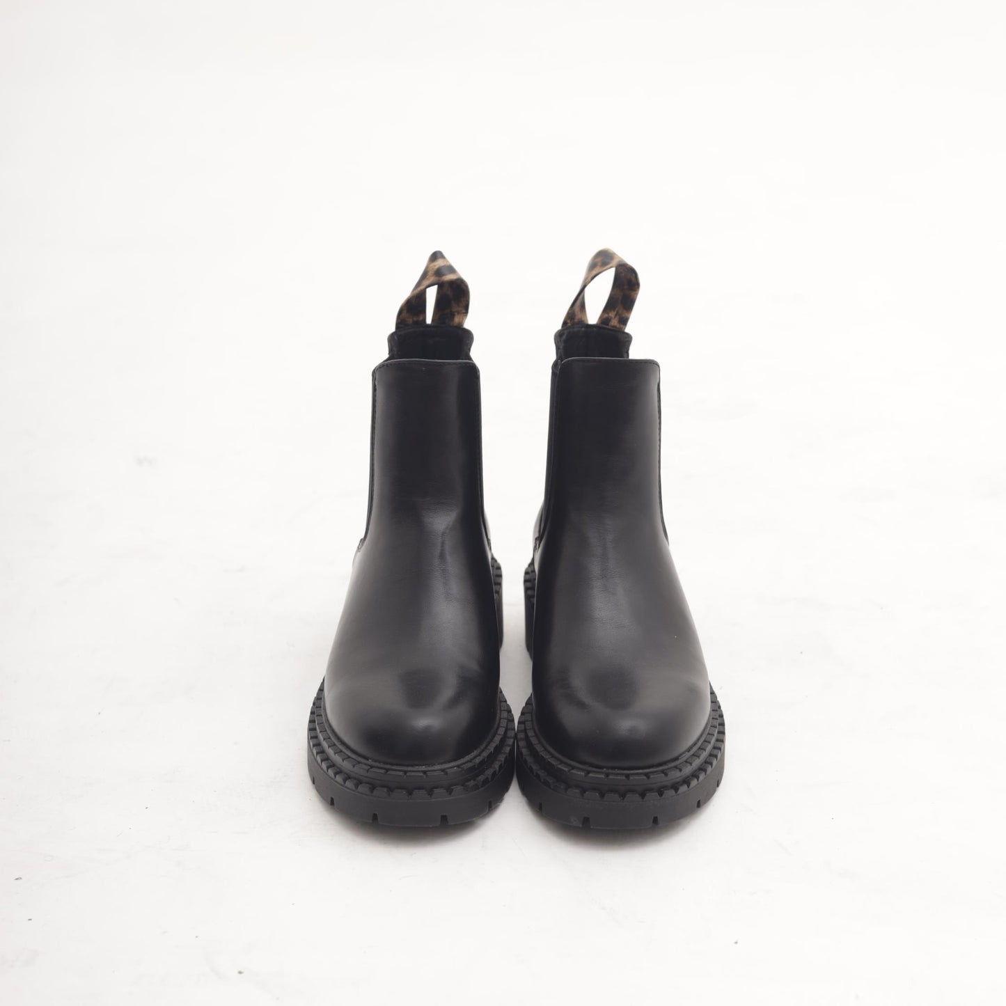 STIVALETTO CHELSEA BASSO ANIMALIER NERO 