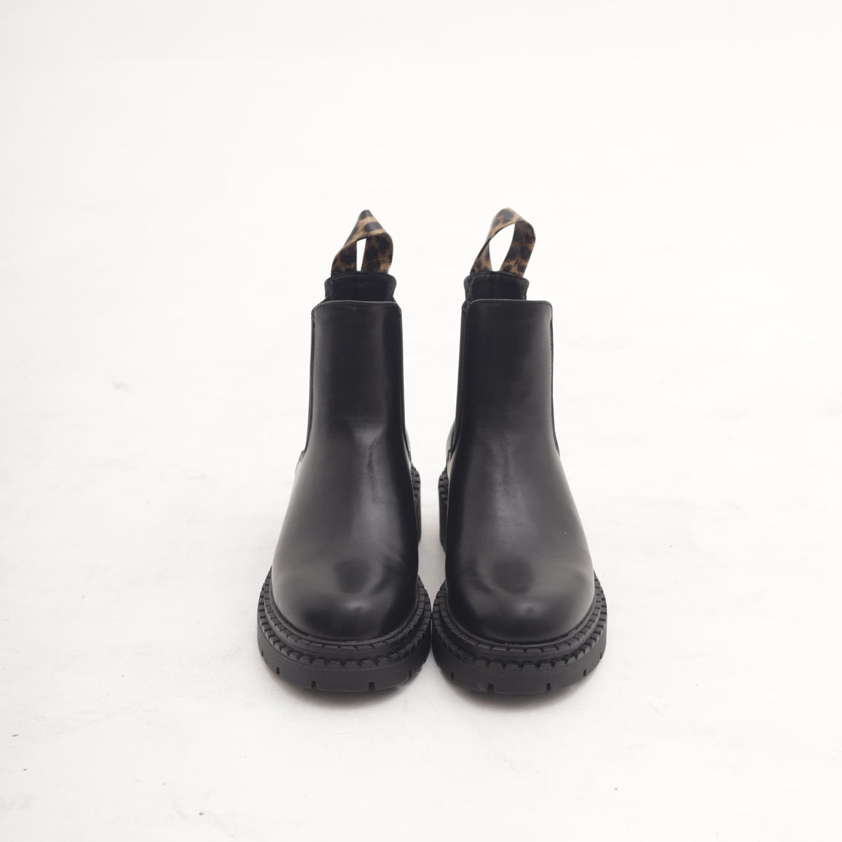 STIVALETTO CHELSEA BASSO ANIMALIER NERO 