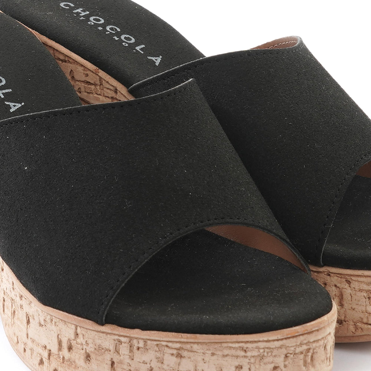MULE TACCO SUGHERO NERO<BR/> 
