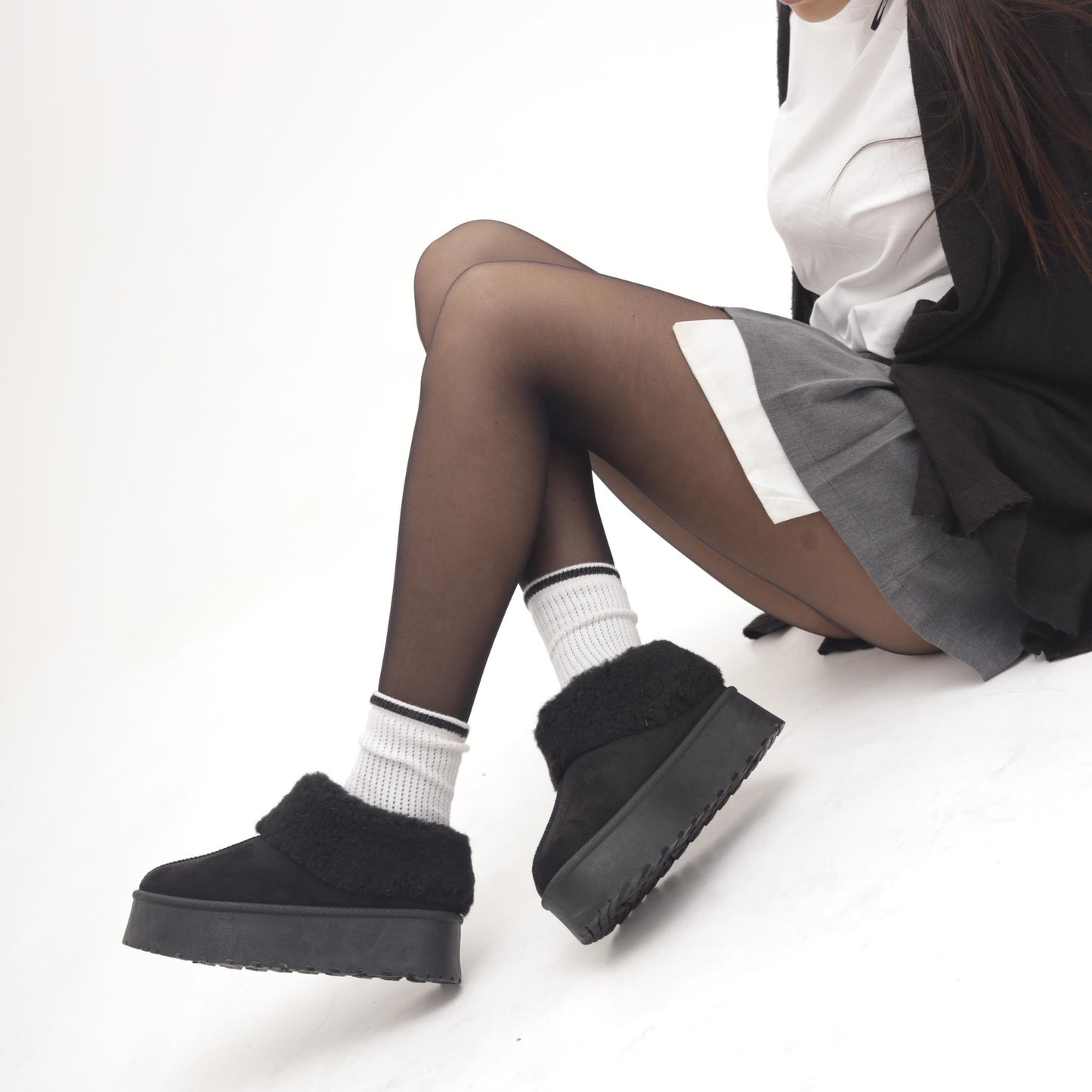 SLIPPER MAMMUT RISVOLTATO NERO MP1002-2MFNE CHOCOLA