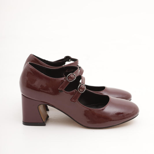 MARY JANE 2 CINTURINI PRUGNA MP70012-2VBR CHOCOLA