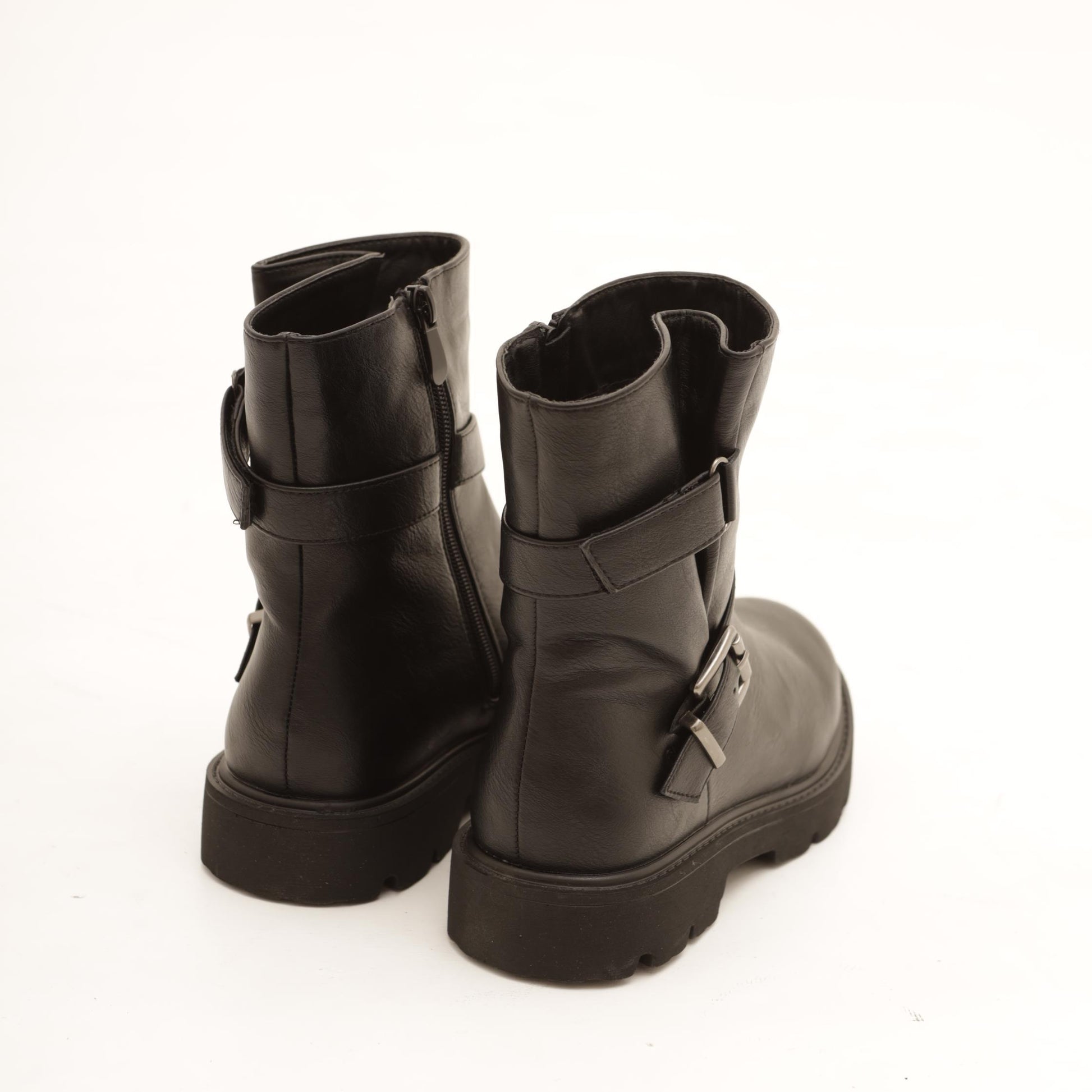 BIKER BASSO CON CINTURINO CAVIGLIA NERO 