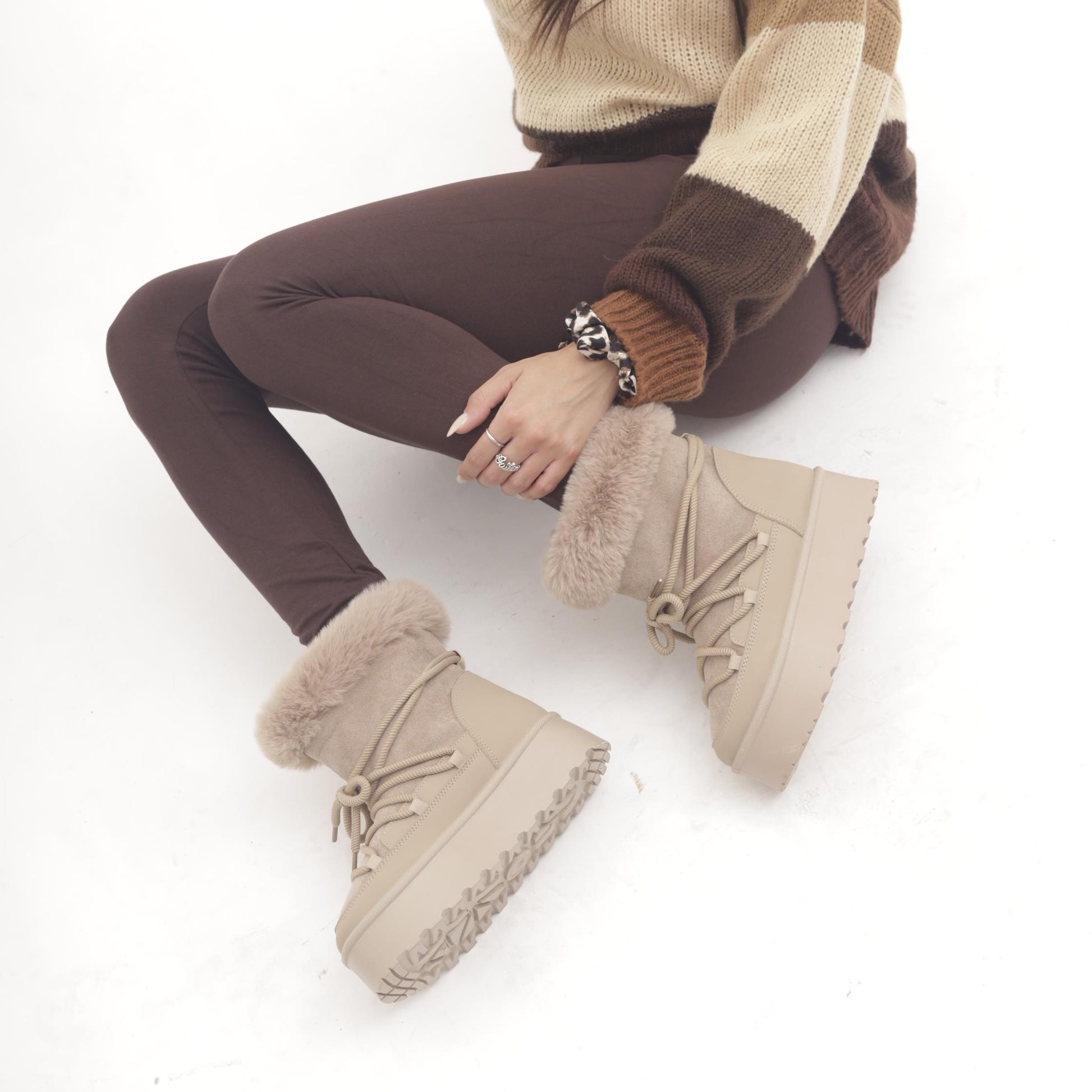 STIVALETTO MAMMUT LACCI TAUPE MP1002-5MFTAUPE CHOCOLA