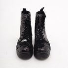 ANFIBIO 8 BUCHI PLATFORM PAILLETTES NERO 