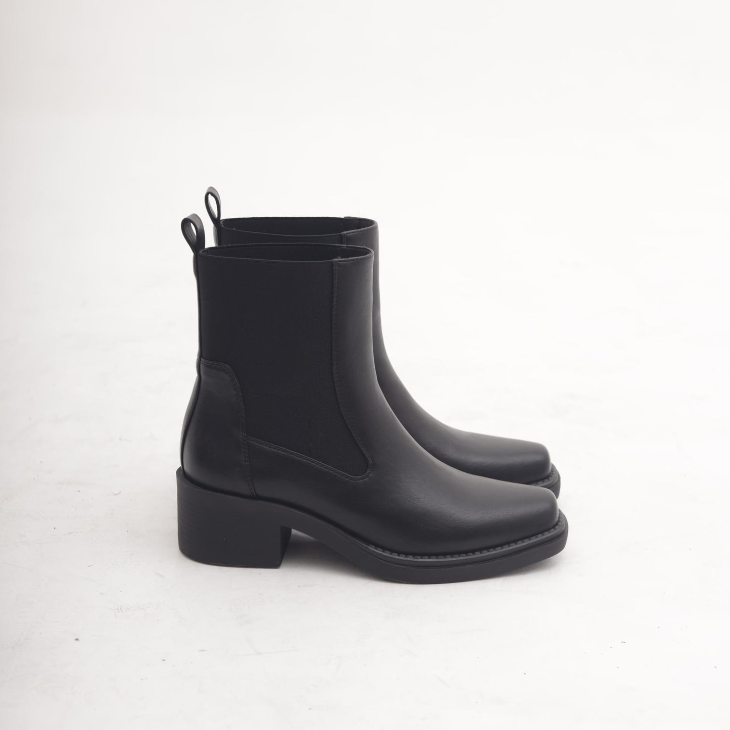 STIVALETTO TEXANO ELASTICI NERO 