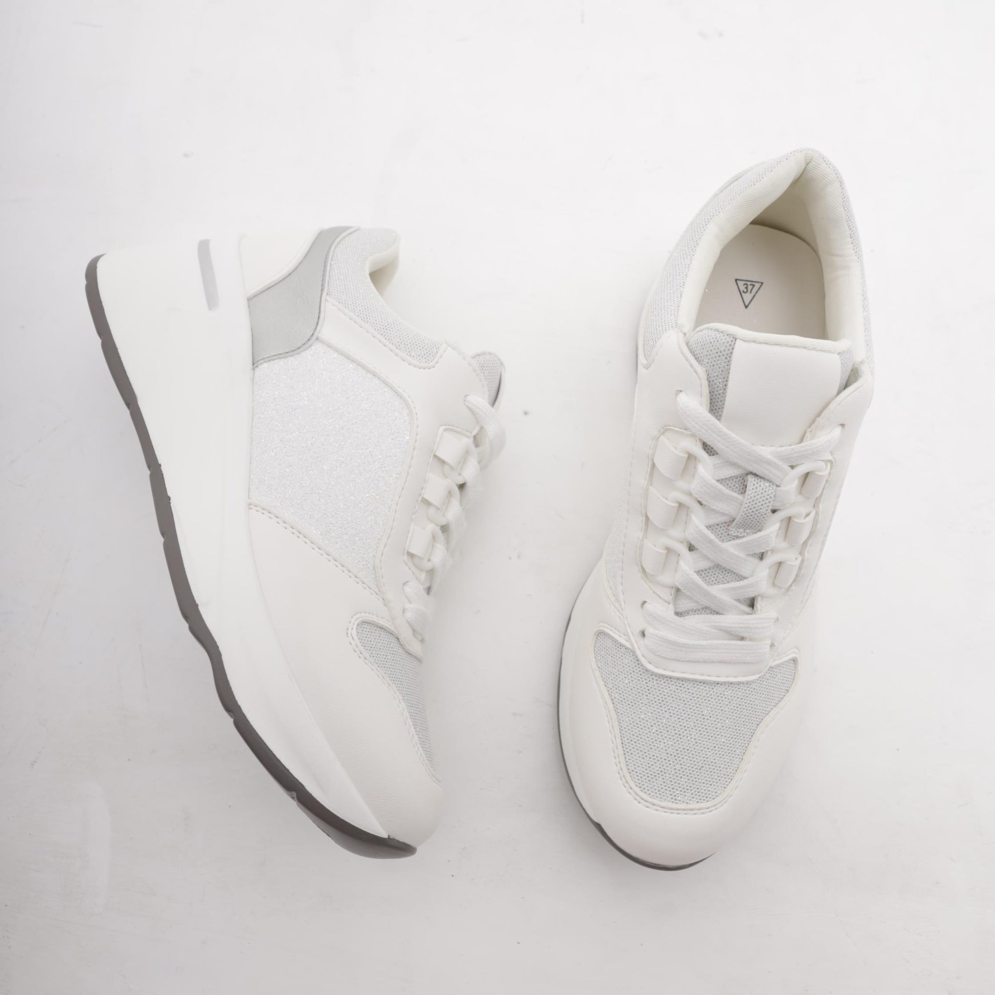 SNEAKERS ALTA SHINY BIANCO<BR/> 