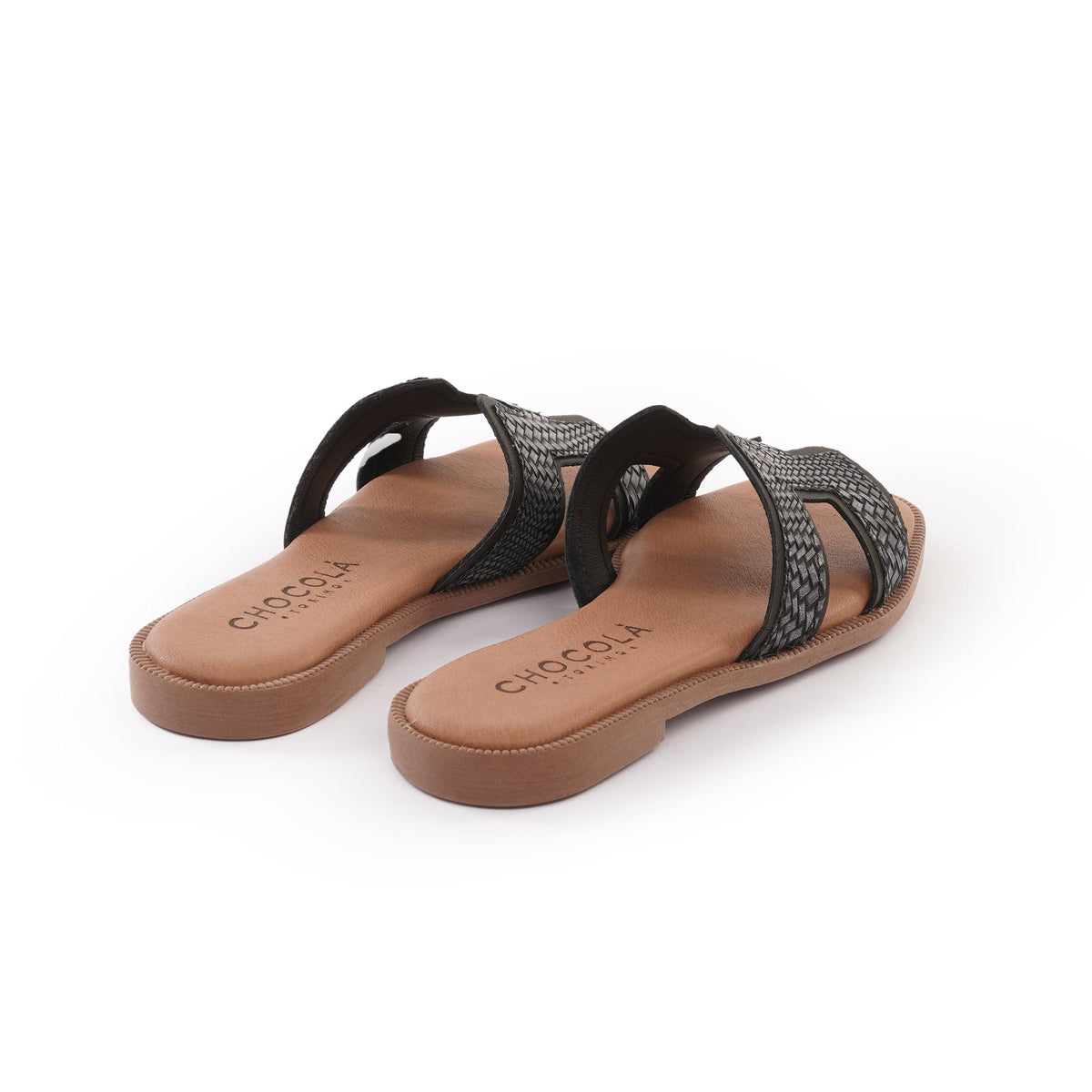 CIABATTINA H INTRECCIATO NERO<BR/><BR/><BR/> 