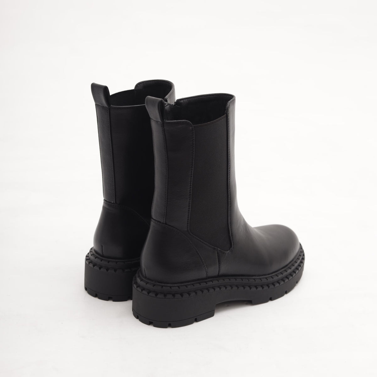 STIVALETTO ELASTICO E ZIP NERO 