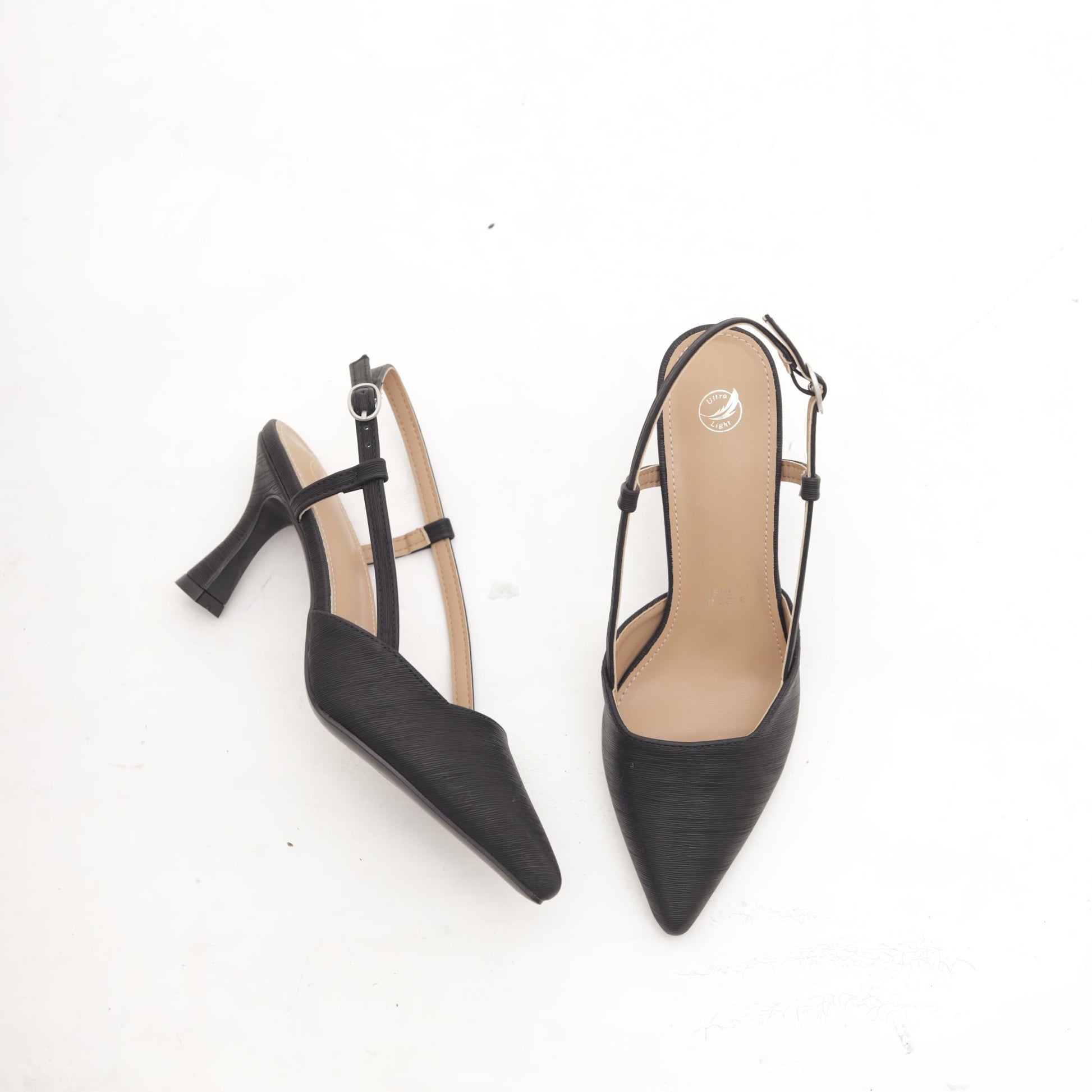 SLINGBACK CHIFFON NERO 