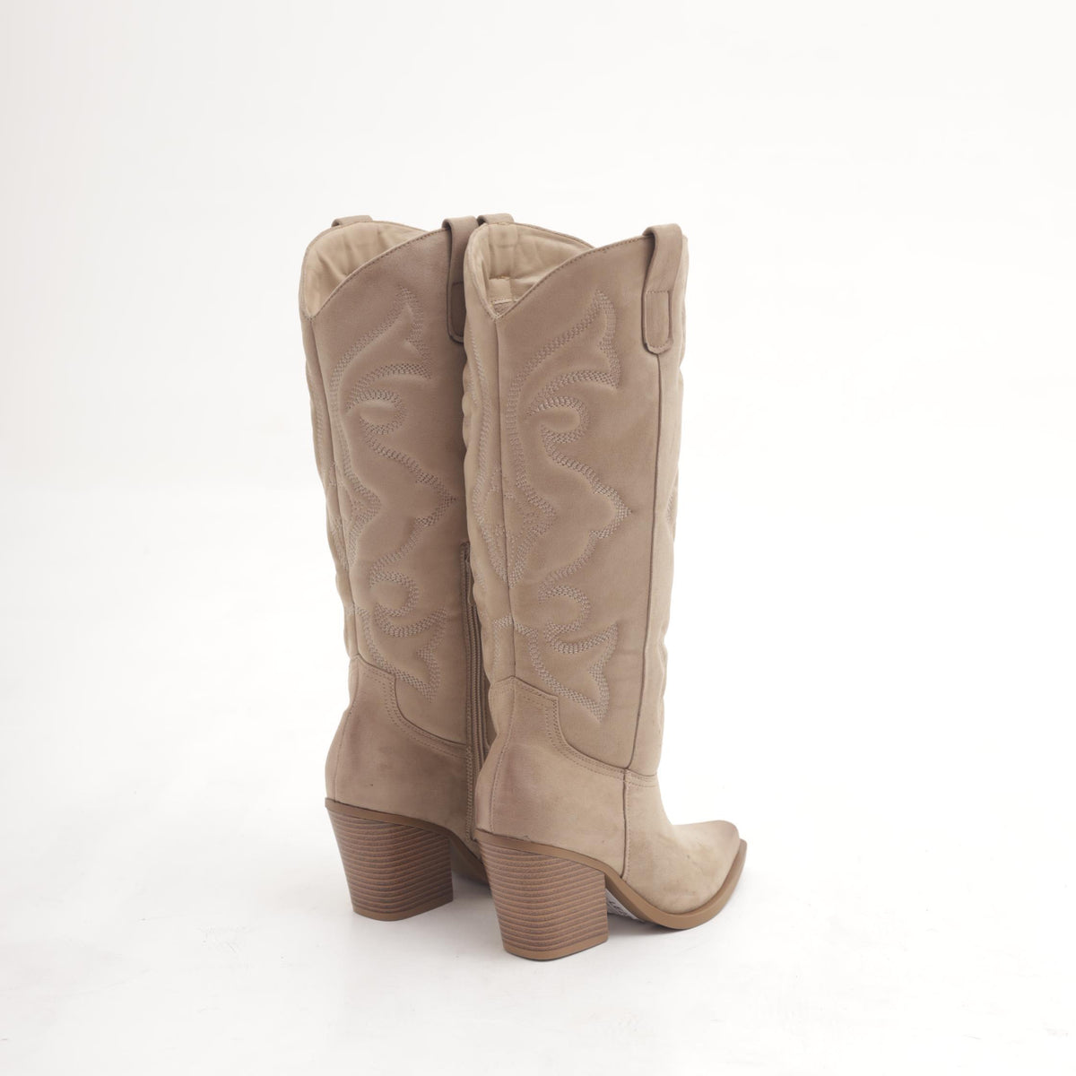 STIVALE TEXANO RICAMO GAMBALE TAUPE 