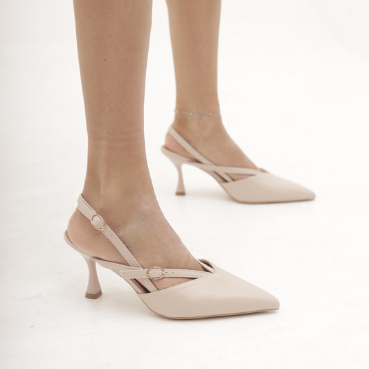 SLINGBACK V NUDE 
