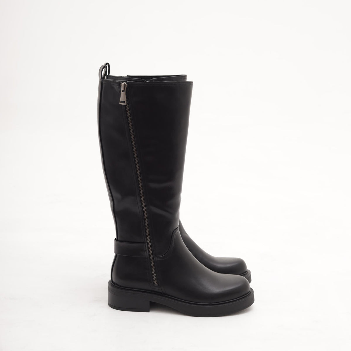 STIVALE ZIP ESTERNA NERO 