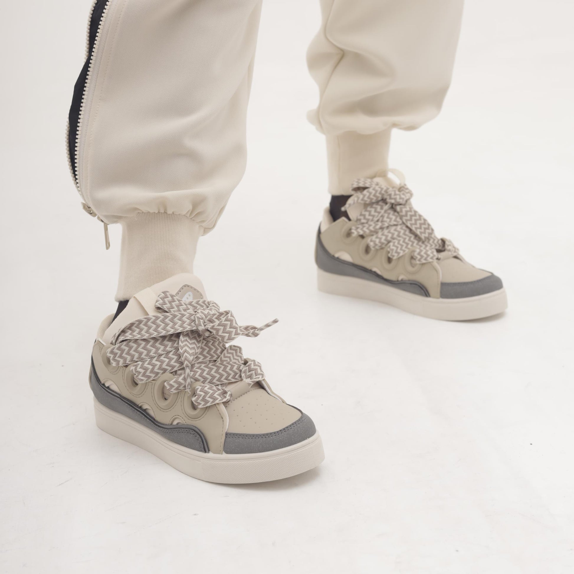 SNEAKERS SKATE MULTISTRATO BEIGE MP905APUBE CHOCOLA