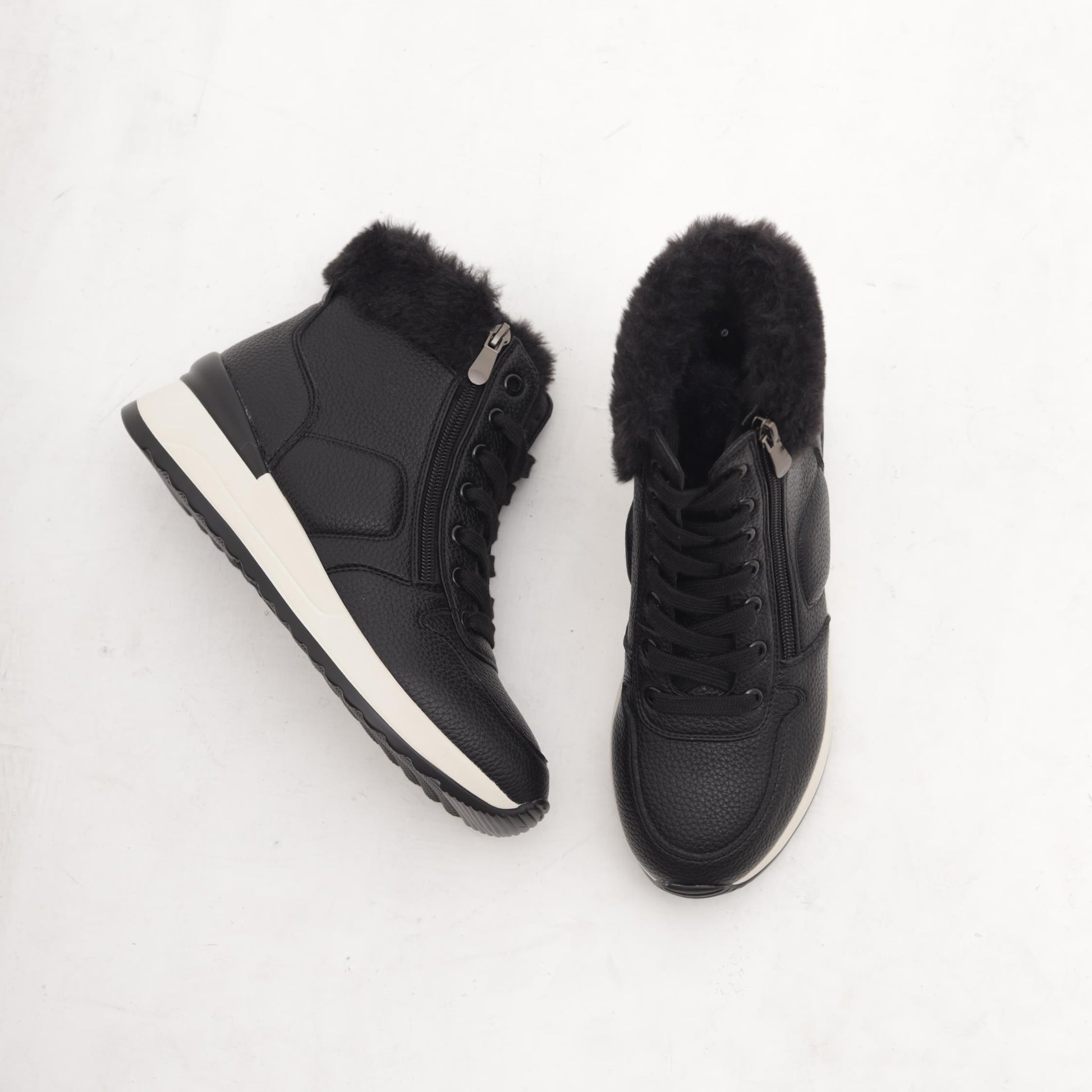 STIVALETTO SNEAKERS ZIP NERO 