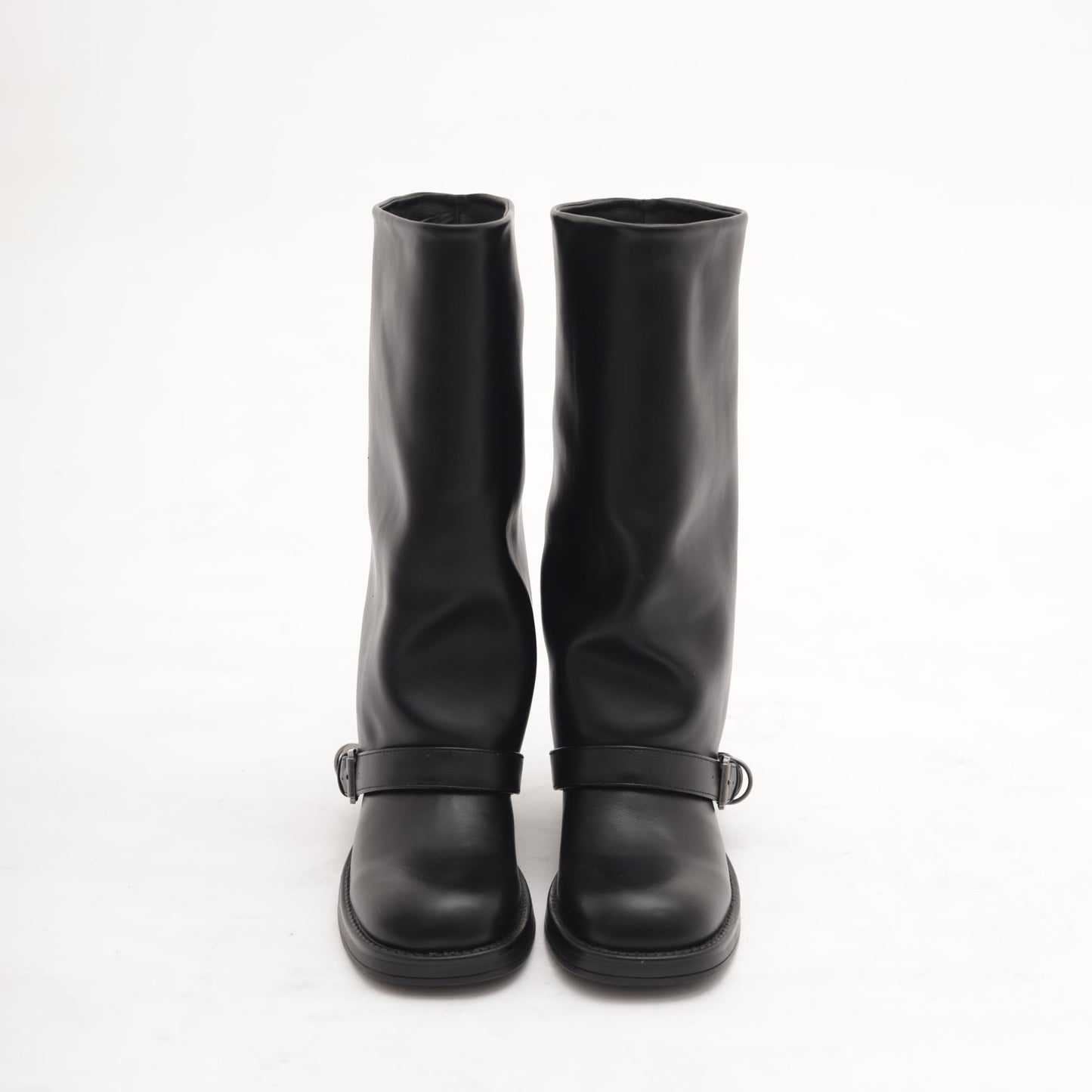 BIKER RISVOLTATO CINTURINO NERO MP2707-3PUNE CHOCOLA