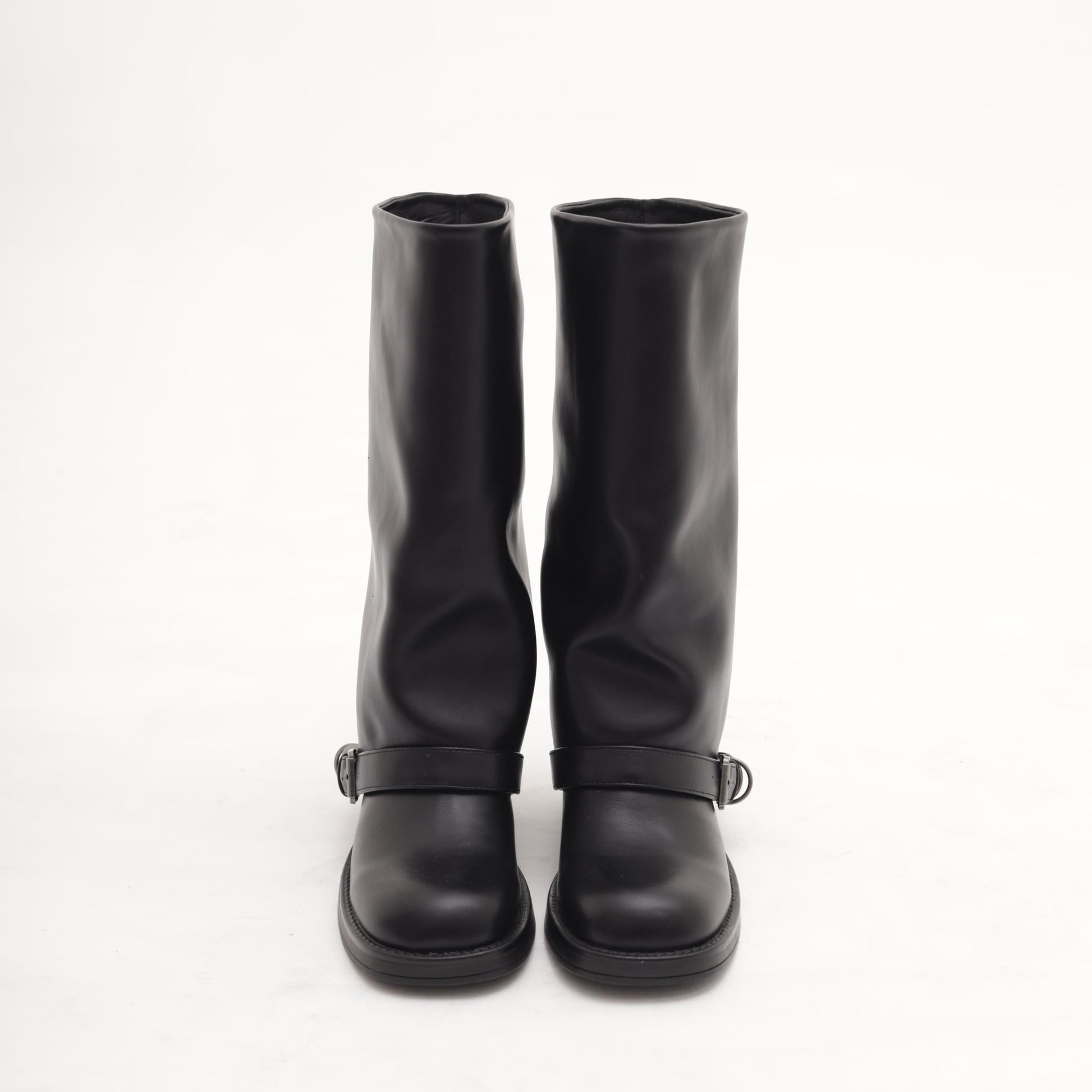 BIKER RISVOLTATO CINTURINO NERO MP2707-3PUNE CHOCOLA