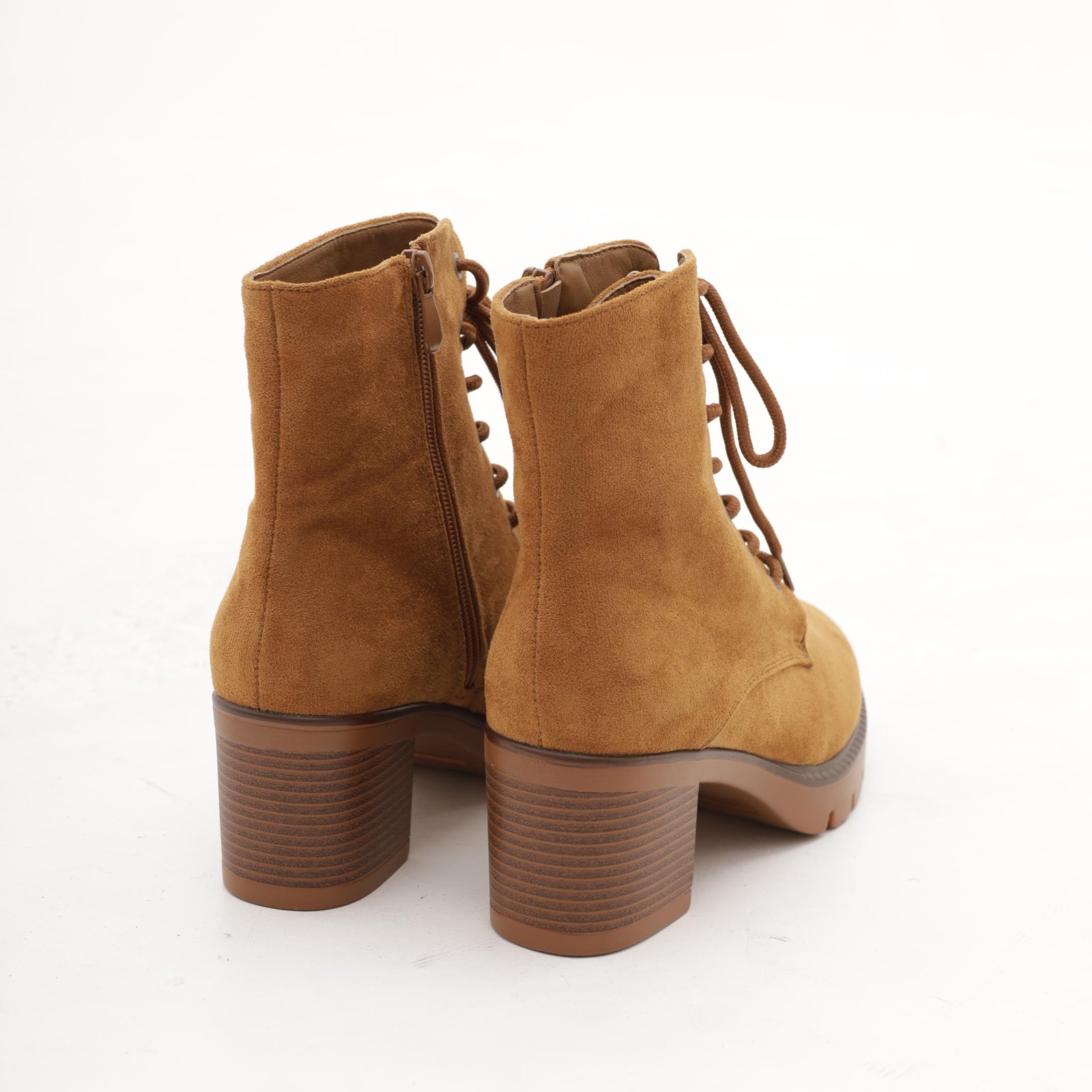 STIVALETTO ALLACCIATO BASSO MARRONE 