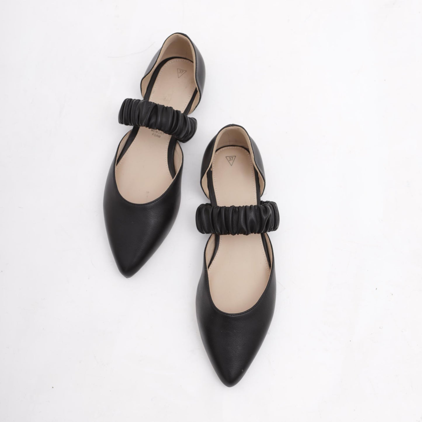 DECOLLETE D'ORSAY FLAT ELASTICO NERO 