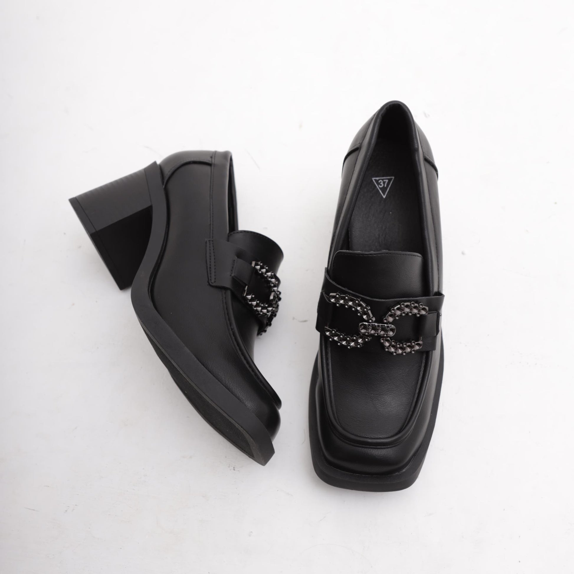 MOCASSINO QUADRATO MORSETTO NERO MP622-1PUNERO CHOCOLA