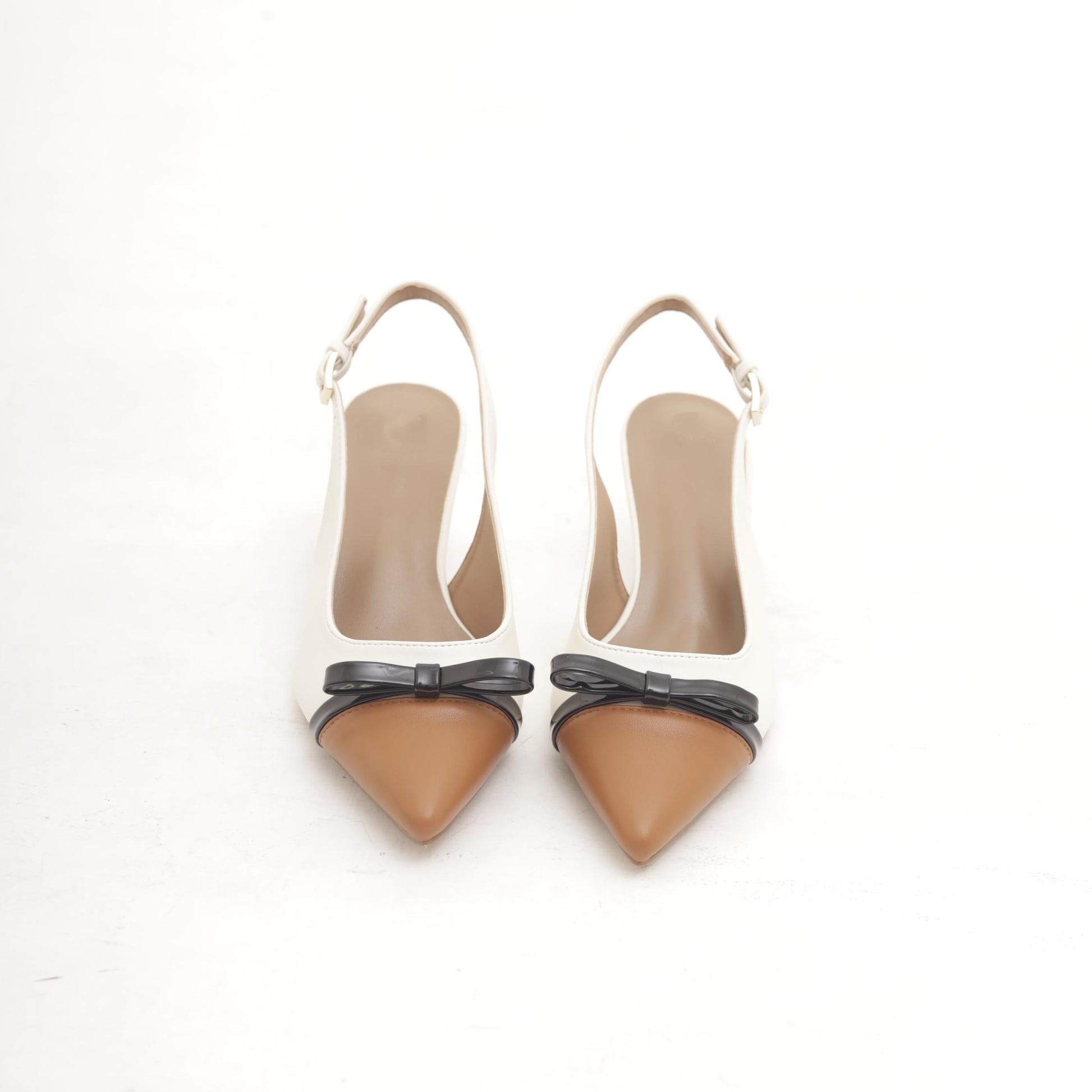 SLINGBACK BICOLORE FIOCCO PANNA 