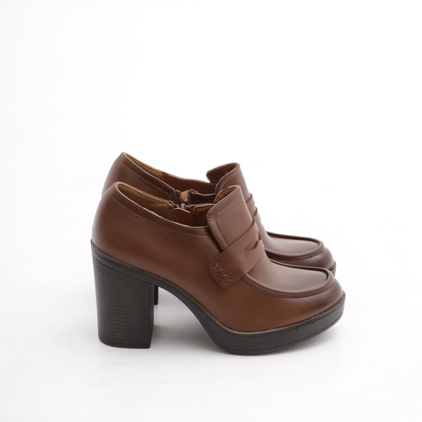 TRONCHETTO MOCASSINO TACCO MARRONE MP354-13PUMARRONE CHOCOLA