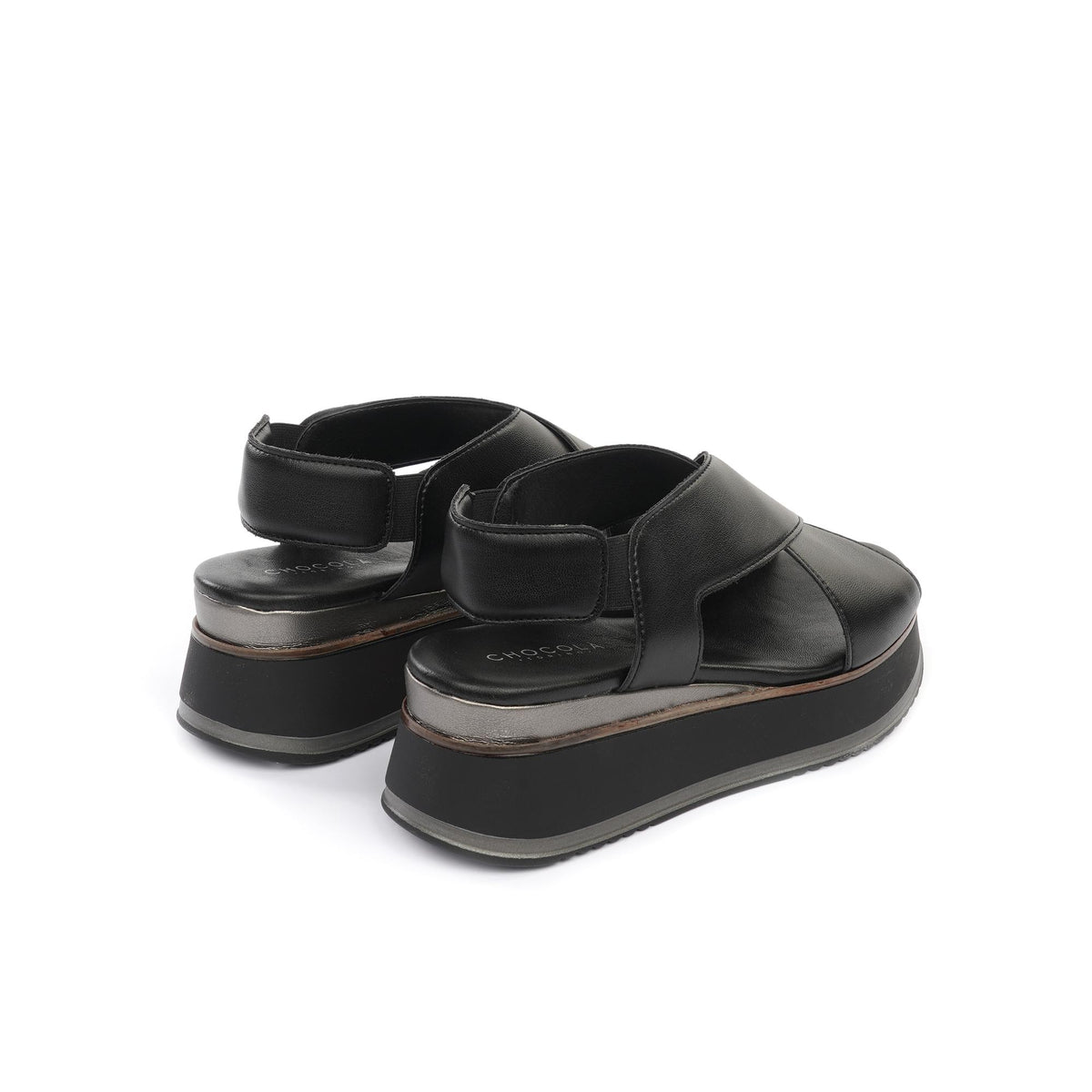 SANDALO ZEPPA INCROCIO NERO<BR/> 