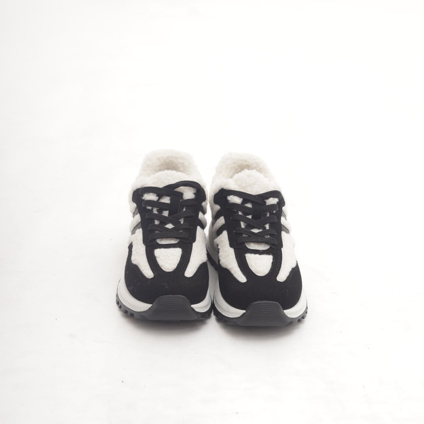 SNEAKERS RUNNING FUR DOPPIA FASCIA NERO 