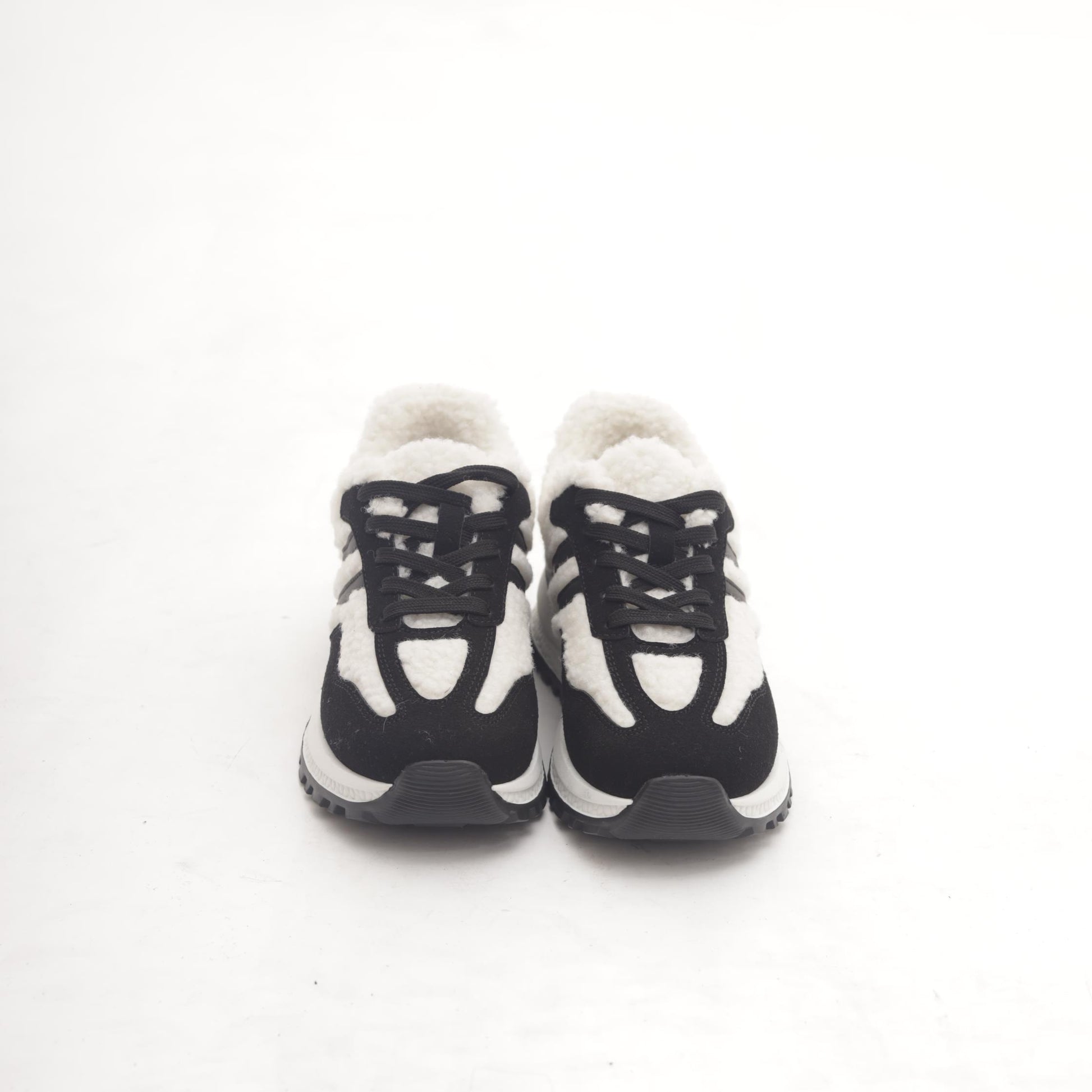 SNEAKERS RUNNING FUR DOPPIA FASCIA NERO 